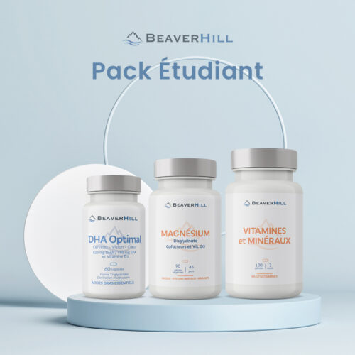 Pack de 3 références : DHA Optimal, Magnésium et cofacteurs, Vitamines et minéraux beaverhill.fr