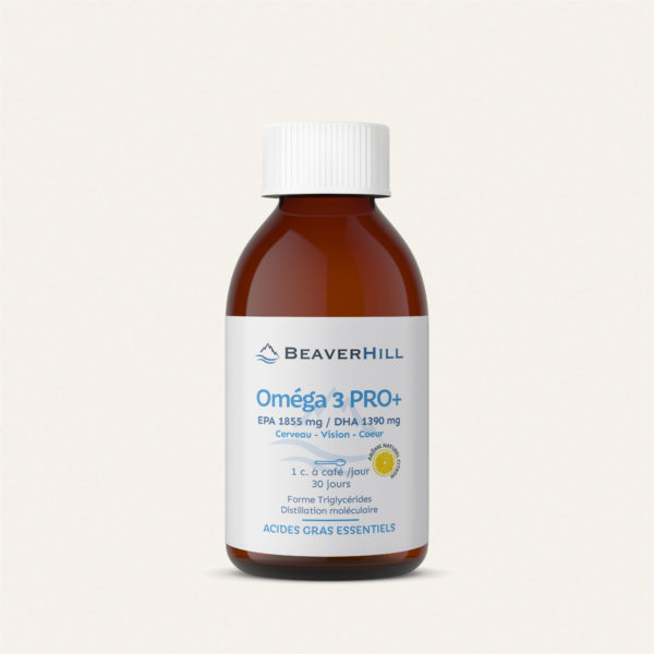 Oméga 3 PRO+ Ultra concentré Flacon de 150 ml beaverhill.fr