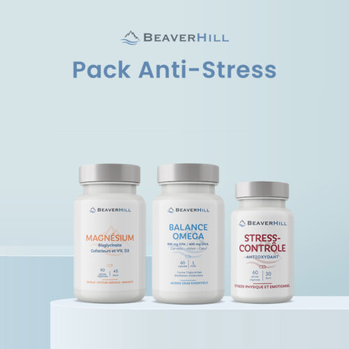 Pack de 3 références : Balance Omega, Stress-Contrôle et Magnésium et cofacteurs. beaverhill.fr